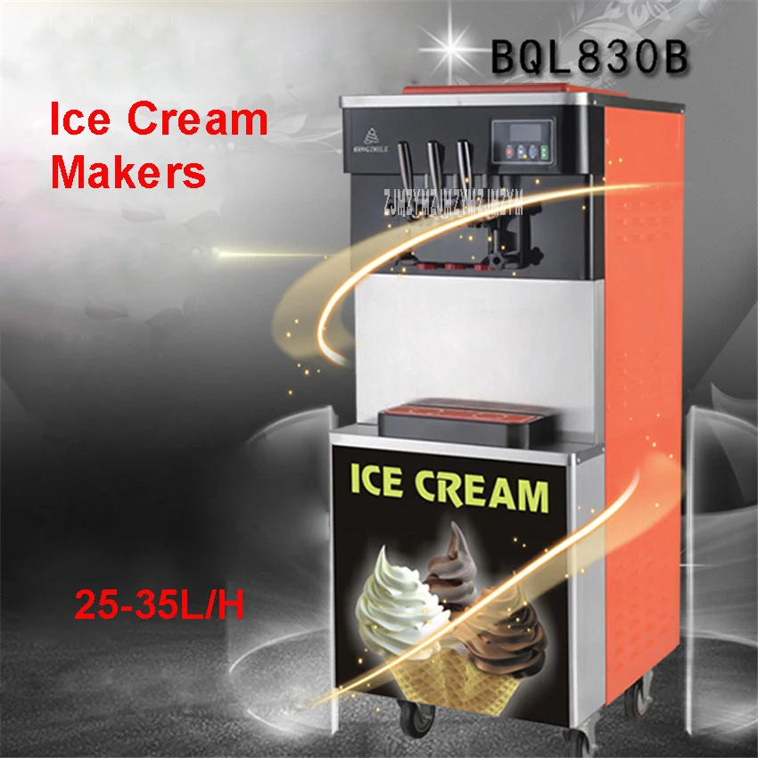 

BQL-830B 110V / 220V 25-35L/ч 3 со вкусом йогурт коммерческих агрегат для производства мягкого мороженого вертикальная, трехцветая, Цвет машина Conto моро...