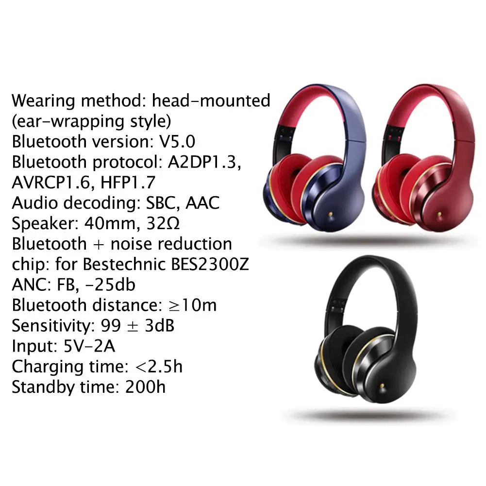 Portable Wireless Bluetooth Headset Head-mounted Noise Reduction Sports Jogging Foldable Bass Bilateral Stereo Extension
Portable Wireless Bluetooth Headset Head-mounted Noise Reduction Sports Jogging Foldable Bass Bilateral Stereo Extension