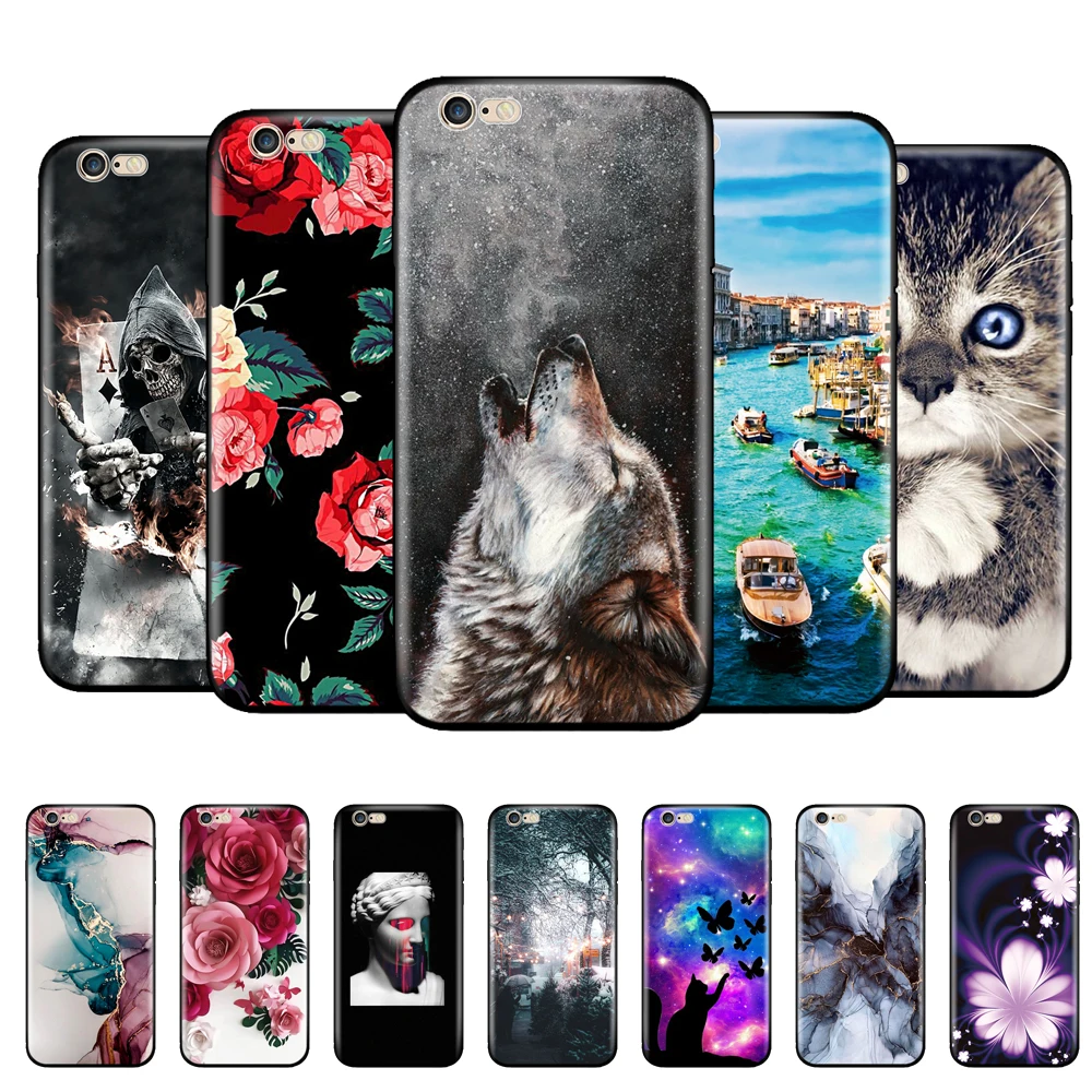 Чехол для iphone 5s 5 s se 2016 4 0 дюйма силиконовый мягкий чехол телефона Apple 6 plus бампер