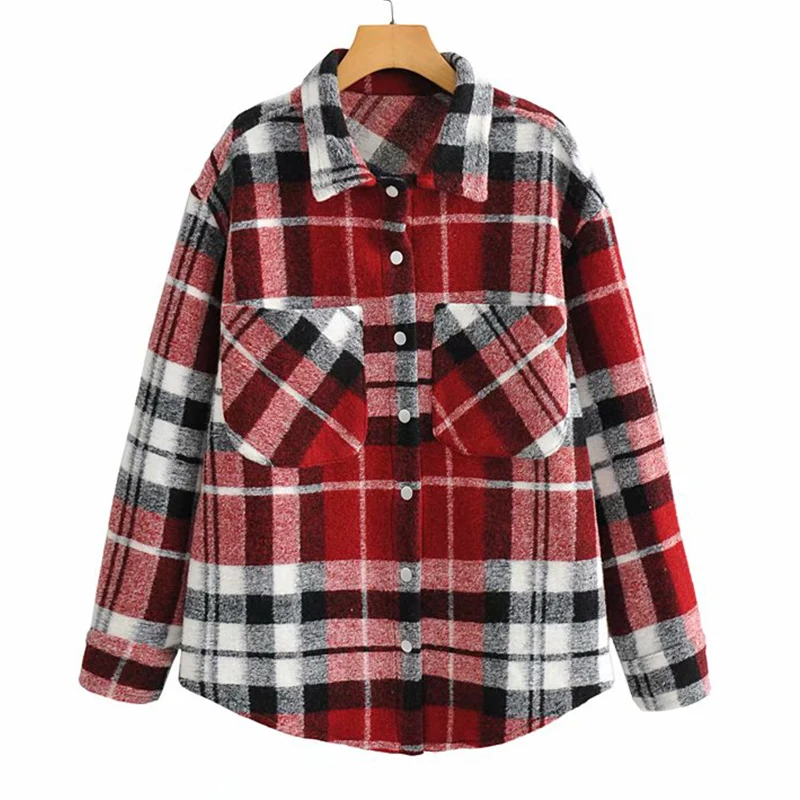 YENKYE Autumn Women Single Breasted Vintage Plaid Jacket Female Lapel Collar Long Sleeve Casual Loose Outerwear chaqueta Tops
YENKYE Autumn Women Single Breasted Vintage Plaid Jacket Female Lapel Collar Long Sleeve Casual Loose Outerwear chaqueta Tops