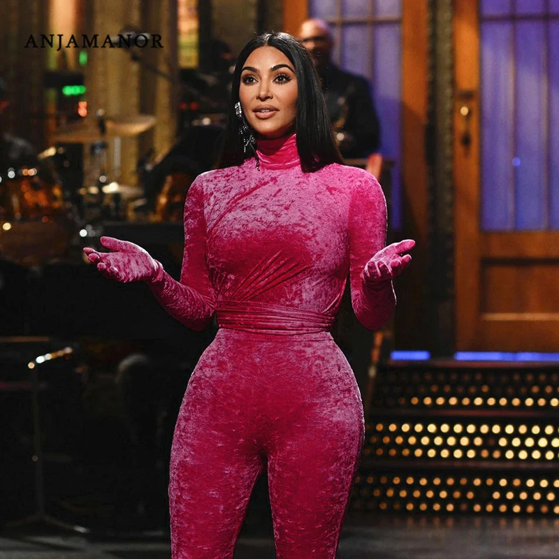 ANJAMANOR Velvet Gloves Long Sleeve Bodycon Jumpsuit Kardashian Elebrity Party Birthday Outfits for Women Sexy Clubwear D66-EB46
ANJAMANOR Velvet Gloves Long Sleeve Bodycon Jumpsuit Kardashian Elebrity Party Birthday Outfits for Women Sexy Clubwear D66-EB46