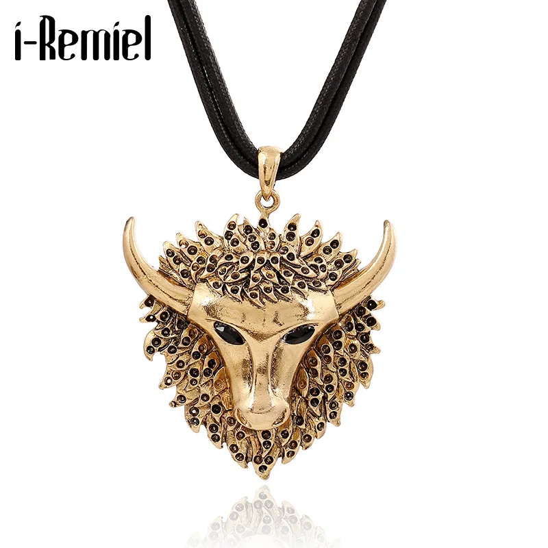 Fashion Zodiac Cow Head Men's Design Pendant Necklaces Rope Chain Metal Necklace Hip Hop Punk Rock Jewelry Gifts for Men Women
Fashion Zodiac Cow Head Men's Design Pendant Necklaces Rope Chain Metal Necklace Hip Hop Punk Rock Jewelry Gifts for Men Women