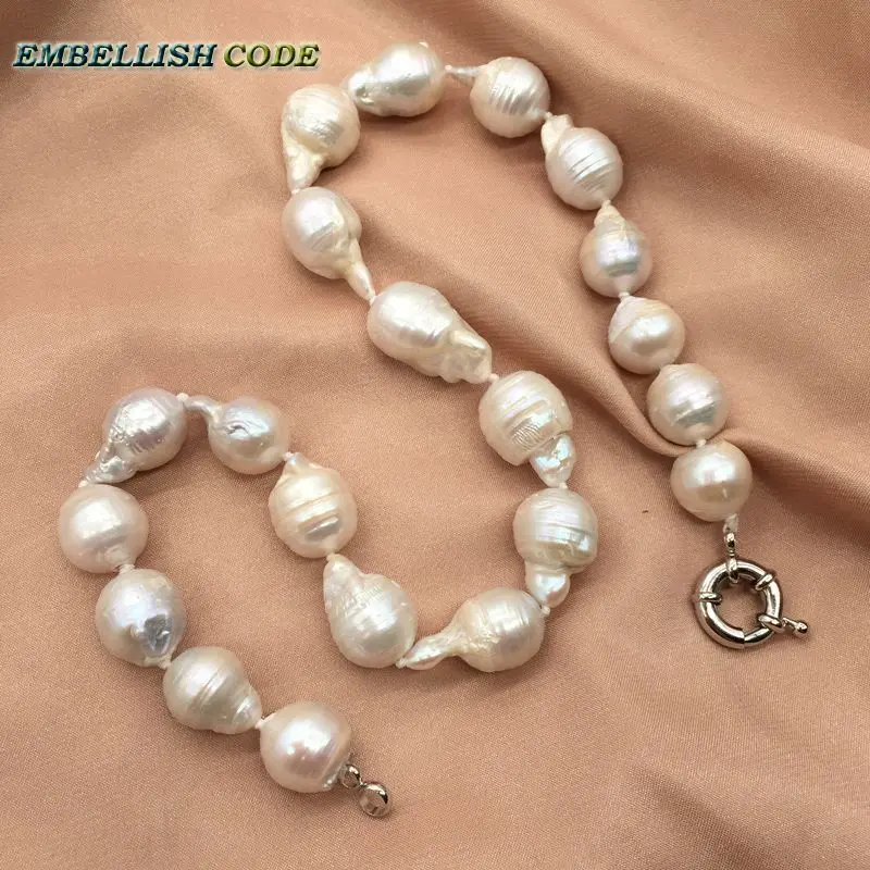White Huge Size Tissue Nucleated Flame Ball Pear Shape Baroque Pearl Statement Necklace Bracelet Earring Set Groove Ring Natural
White Huge Size Tissue Nucleated Flame Ball Pear Shape Baroque Pearl Statement Necklace Bracelet Earring Set Groove Ring Natural