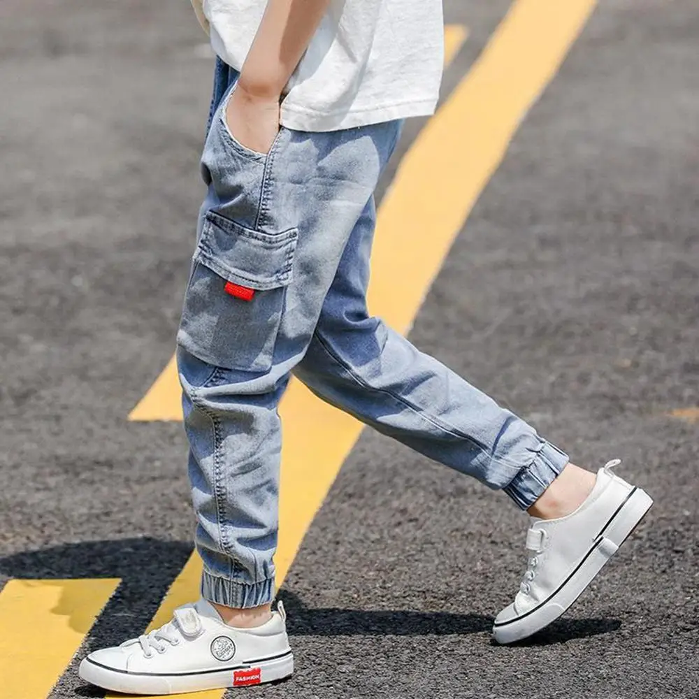 Teenage Boys Pants Kids Thin Denim Clothes Children Spring Jeans Teen Boys Casual Trousers Toddler Big Pockets Sport Pants 8 10 
Teenage Boys Pants Kids Thin Denim Clothes Children Spring Jeans Teen Boys Casual Trousers Toddler Big Pockets Sport Pants 8 10