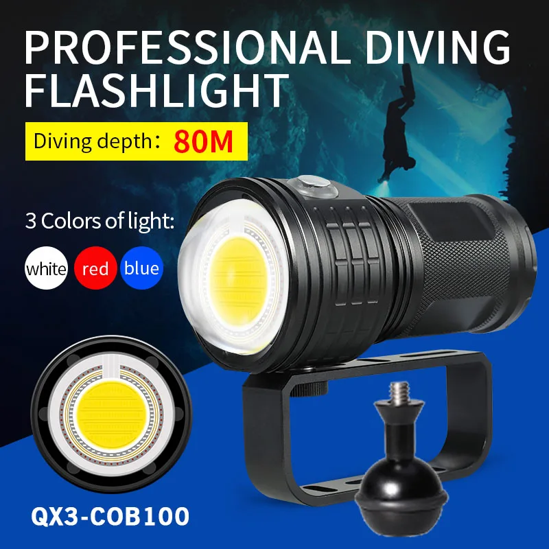TRLIFE 8000LM Diving Flashlight Photography LED Light Underwater 80m IPX8 COB Torch Lamp multifunction diving light flashlight
TRLIFE 8000LM Diving Flashlight Photography LED Light Underwater 80m IPX8 COB Torch Lamp multifunction diving light flashlight