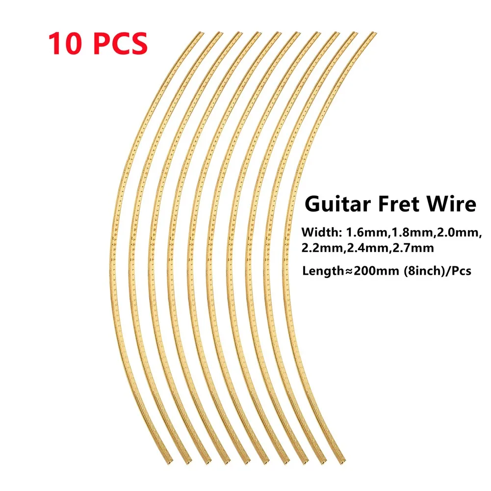 10Pcs Brass Guitar Fingerboard Frets Fret Wire 200mm Lengths 1.6 1.8 2.4 2.7mm 8inch For Banjo Ukulele Bass Dulcimers Cigar Box
10Pcs Brass Guitar Fingerboard Frets Fret Wire 200mm Lengths 1.6 1.8 2.4 2.7mm 8inch For Banjo Ukulele Bass Dulcimers Cigar Box