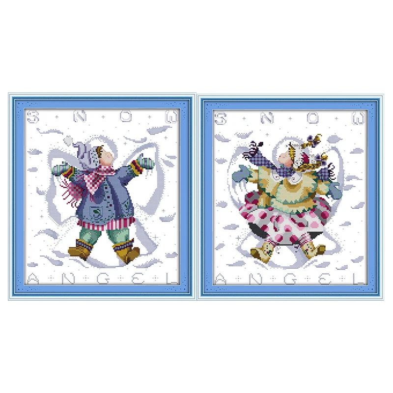 The Boy&girl Play In The Snow Cross Stitch Kit Printing Counted Cross Stitch 14CT 11CT Fabric Embroidery Handmade Needlework Set
The Boy&girl Play In The Snow Cross Stitch Kit Printing Counted Cross Stitch 14CT 11CT Fabric Embroidery Handmade Needlework Set