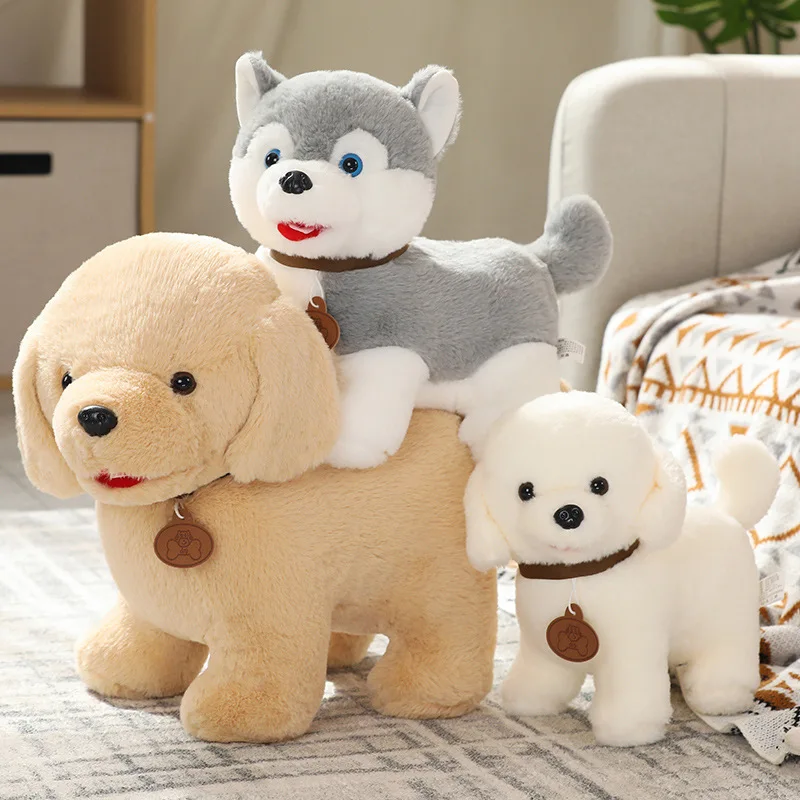 

Kawaii Plushie Simulation Dog Plush Animals Toys Stuffed Husky Teddy Shiba Inu Doll For Girls Kids Christmas New Year Gifts