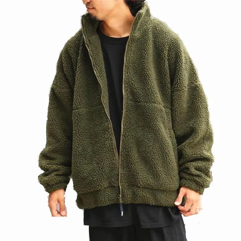 European American Men's Wear 2021 Autumn New Solid Color Lamb Velvet Jacket Stand Collar Cardigan Men's Sweatshirt
European American Men's Wear 2021 Autumn New Solid Color Lamb Velvet Jacket Stand Collar Cardigan Men's Sweatshirt