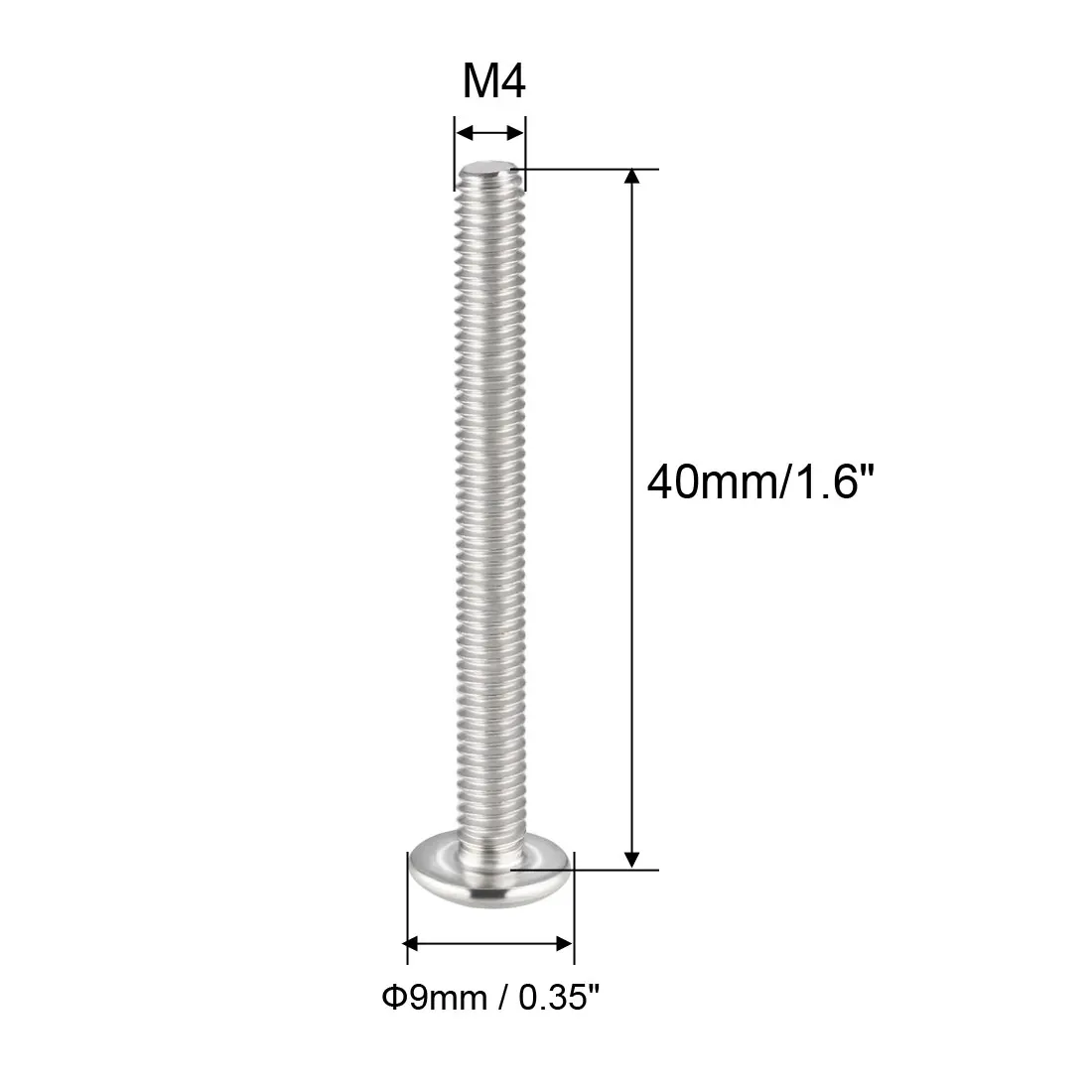Uxcell Machine Screws, M4x40mm Phillips Truss Head Screw, 304 Stainless Steel, Fasteners Bolts 20Pcs
Uxcell Machine Screws, M4x40mm Phillips Truss Head Screw, 304 Stainless Steel, Fasteners Bolts 20Pcs