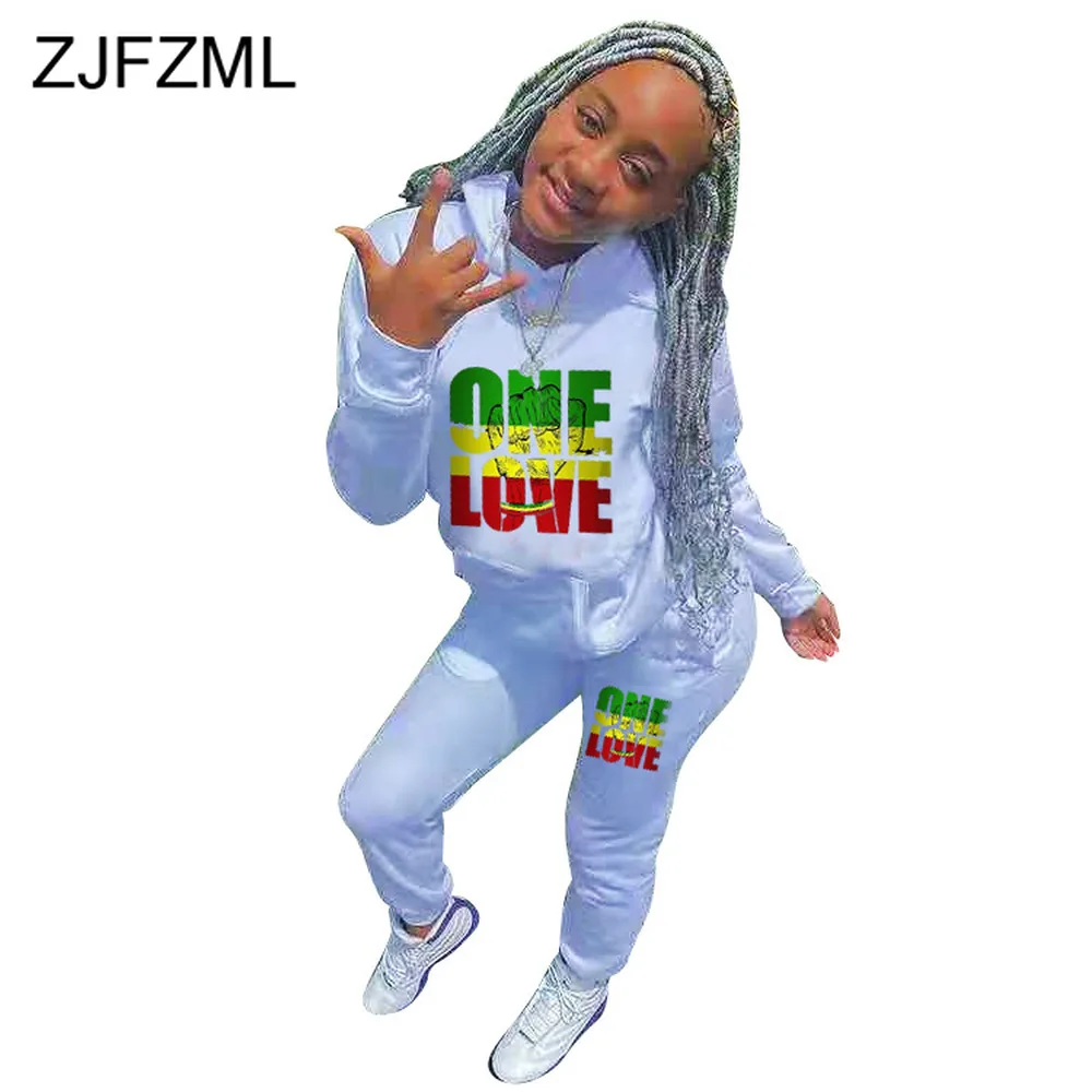 ONE LOVE Letter Print Hoodie Two Piece Set Woman's Tracksuit Hooded Full Sleeve Sweatshirt and Jogger Pant Workout Sport Outfit 
ONE LOVE Letter Print Hoodie Two Piece Set Woman's Tracksuit Hooded Full Sleeve Sweatshirt and Jogger Pant Workout Sport Outfit