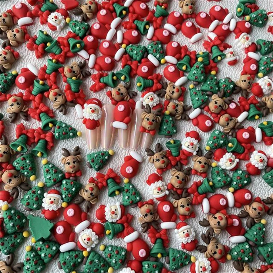 20PCS New Chirstmas Theme 3D Nail Charms Cartoon Santa Claus & Milu Deer & Bell Design DIY Nail Art Decoration Accessories
20PCS New Chirstmas Theme 3D Nail Charms Cartoon Santa Claus & Milu Deer & Bell Design DIY Nail Art Decoration Accessories