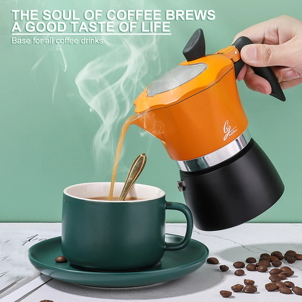 150ml 300ml Stovetop Espresso Maker Moka Pot Classic Italian Coffee Maker Aluminum Barista Coffee Brewing Kettle Accessories
150ml 300ml Stovetop Espresso Maker Moka Pot Classic Italian Coffee Maker Aluminum Barista Coffee Brewing Kettle Accessories