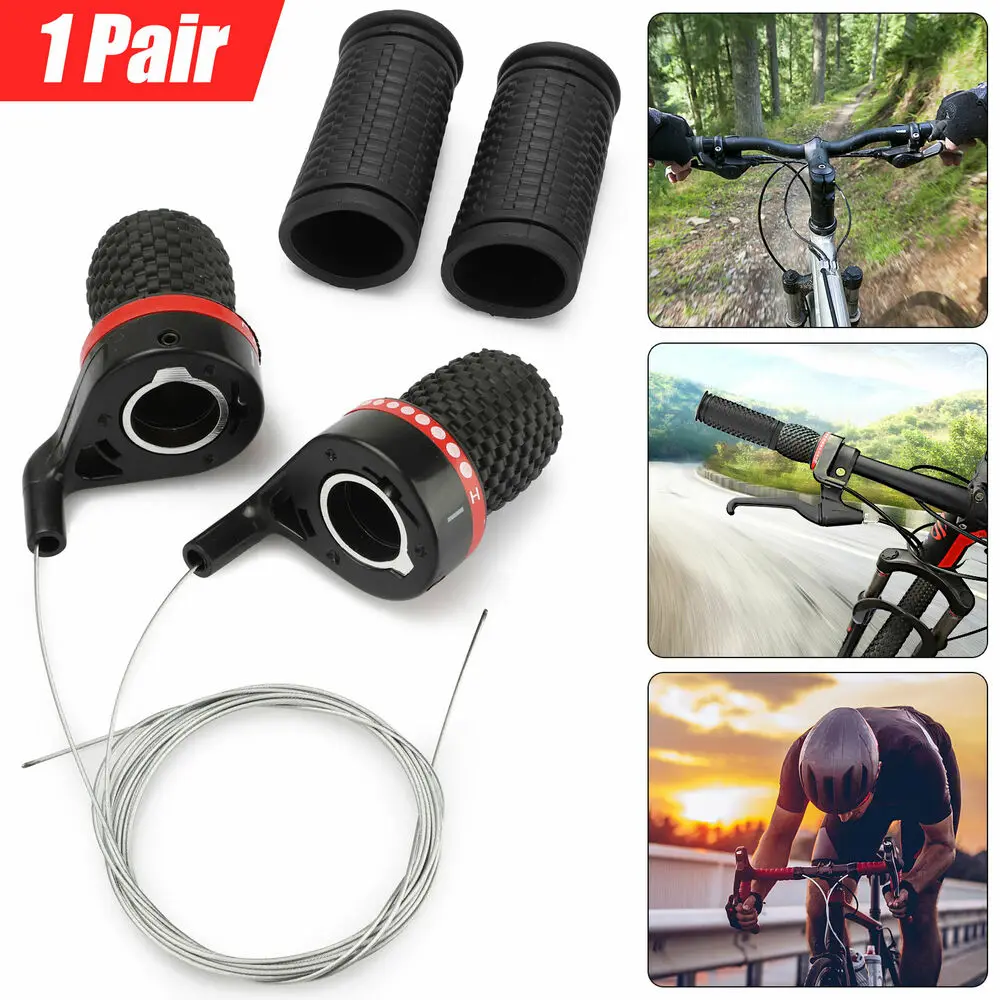 

Bicycle Derailleur Handle Bike Twist Grip Gear Cycle Speed Shift Lever Shifter MTB Bike Shifting Cable Non-conjoined Handlebar