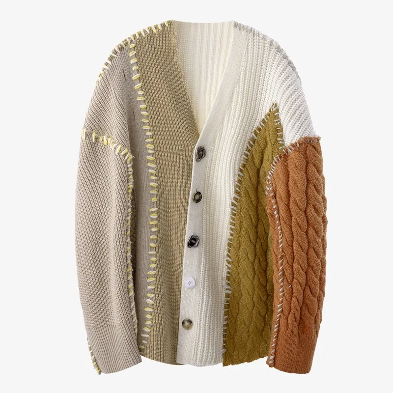 Oversized Cardigan Versatile Style Color Contrast Stitching Knitted Cardigan Retro Sweater for Women Sweaters
Oversized Cardigan Versatile Style Color Contrast Stitching Knitted Cardigan Retro Sweater for Women Sweaters