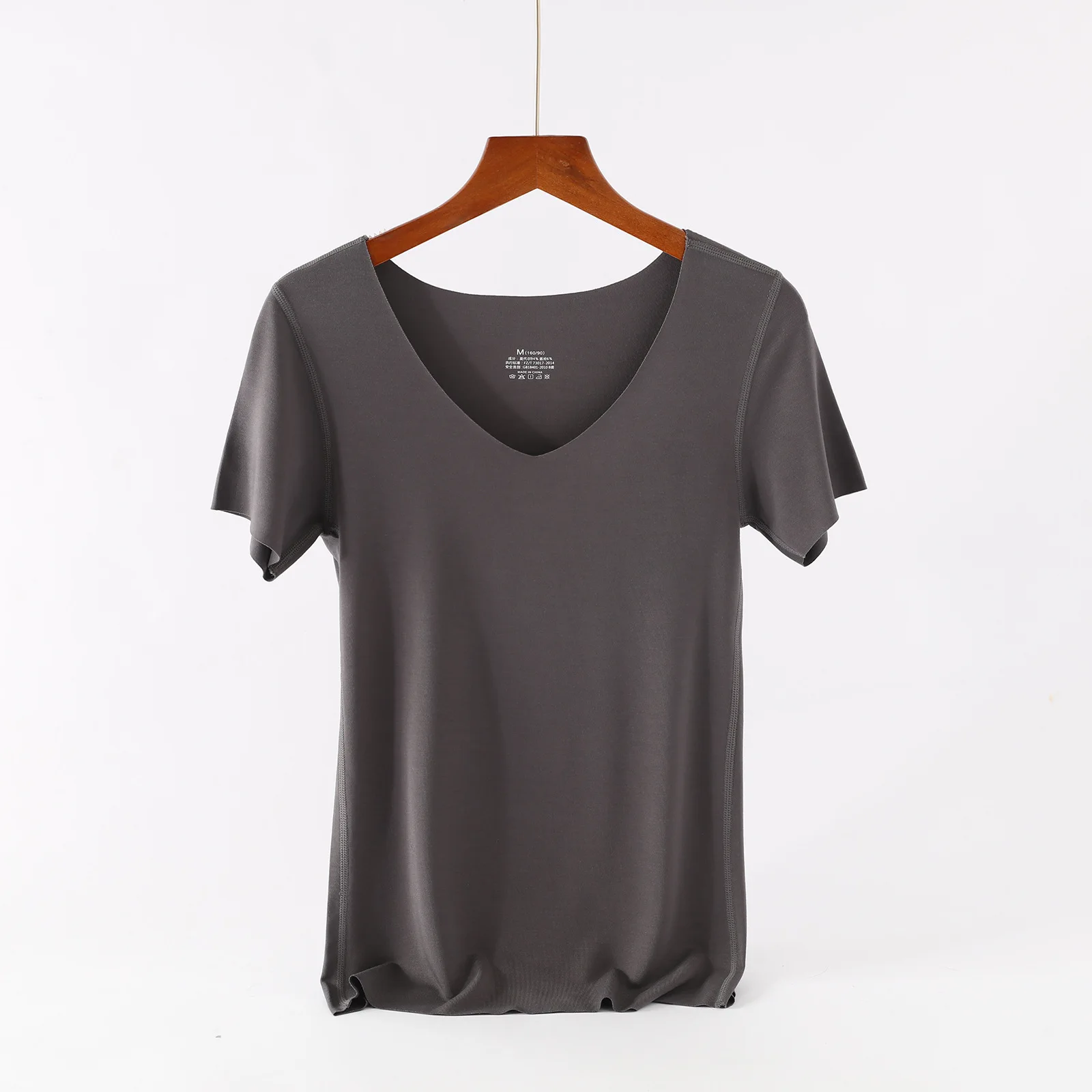 New modal women's V-neck t-shirt_customize Lenzing modal casual women's t-shirt TB842 
New modal women's V-neck t-shirt_customize Lenzing modal casual women's t-shirt TB842