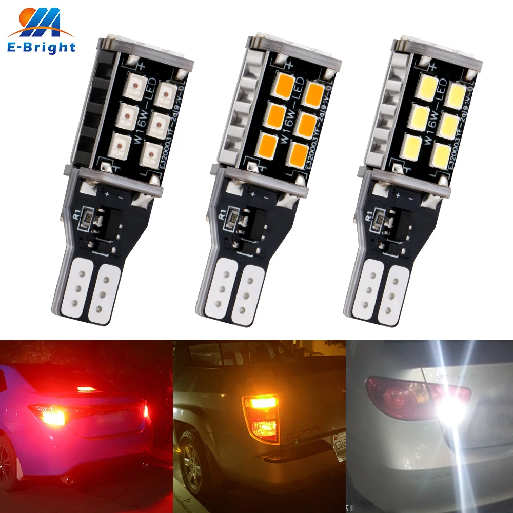 100pcs Canbus No Error T15 W16W 912 921 2835 SMD 15 LED WY16W Amber Red White Cars LED Bulbs Tail Brake Reverse Backup Light
100pcs Canbus No Error T15 W16W 912 921 2835 SMD 15 LED WY16W Amber Red White Cars LED Bulbs Tail Brake Reverse Backup Light