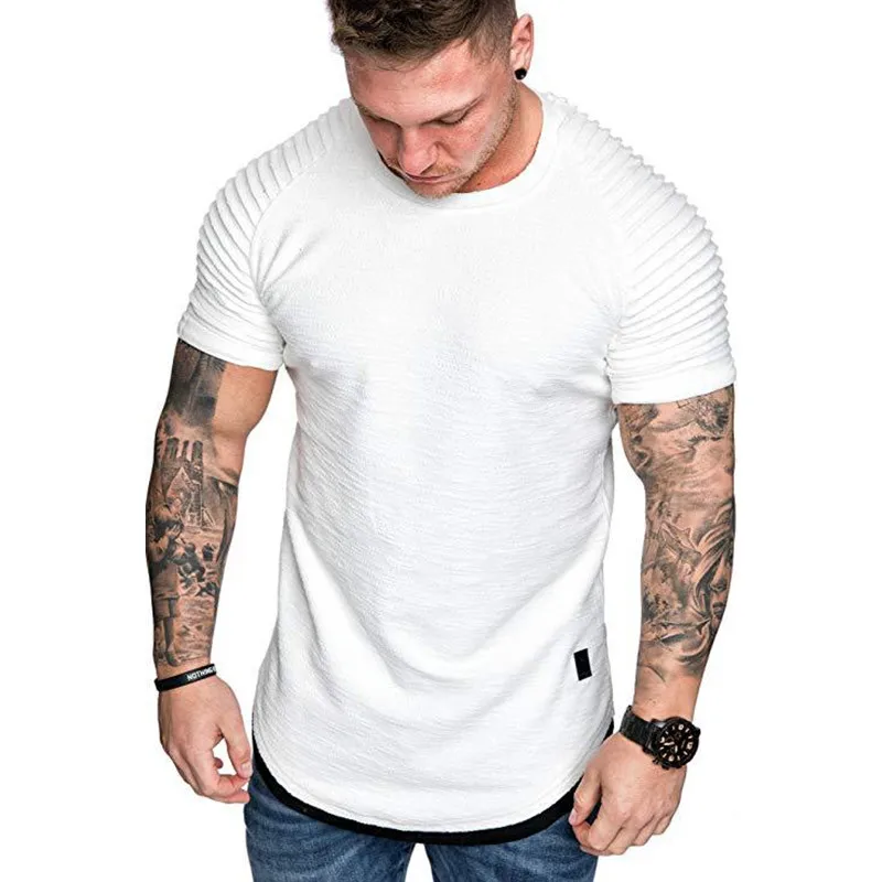 Trend Streetwear Pattern Design Men Short Sleeve T-shirt Wrinkle Raglan Sleeve HipHop Oversized Tops Male Fashion Fitness Tshirt
Trend Streetwear Pattern Design Men Short Sleeve T-shirt Wrinkle Raglan Sleeve HipHop Oversized Tops Male Fashion Fitness Tshirt