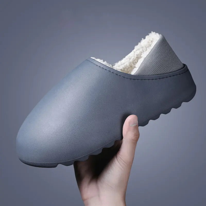 Winter Men Slippers Cotton Plush Warm Home Non-Slip Thick-Soled Eva Outdoor Cotton Slippers Waterproof Women Unisex Big Size 46 
Winter Men Slippers Cotton Plush Warm Home Non-Slip Thick-Soled Eva Outdoor Cotton Slippers Waterproof Women Unisex Big Size 46