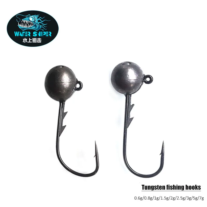 Water Sniper 3PCS Tungsten Jig Hook 0.6g/1g/1.5g/2g/5g/7g All Size Round Head Jig Fishing Hooks For Bass
Water Sniper 3PCS Tungsten Jig Hook 0.6g/1g/1.5g/2g/5g/7g All Size Round Head Jig Fishing Hooks For Bass