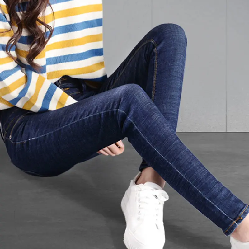 Single Pants / plush high waist jeans female student Korean elastic tight small foot pencil pants Capri Pants
Single Pants / plush high waist jeans female student Korean elastic tight small foot pencil pants Capri Pants
