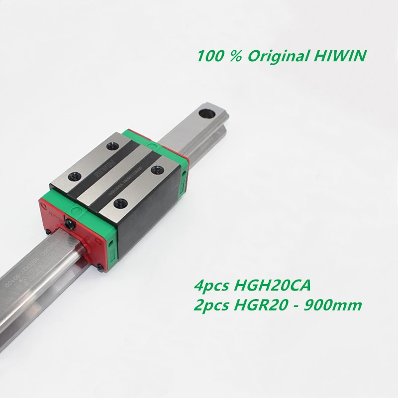 

4pcs ORIGINAL HIWIN HGH20CA linear carriage sliding blocks +2pcs HGR20 -900mm Linear guide rails