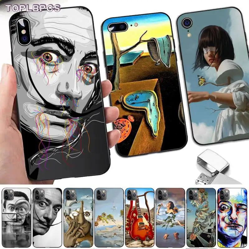 TOPLBPCS чехол для телефона Сальвадора Дали iPhone 8 7 6 6S Plus X 5S SE 2020 XR 11 12 pro XS MAX|Бамперы| |