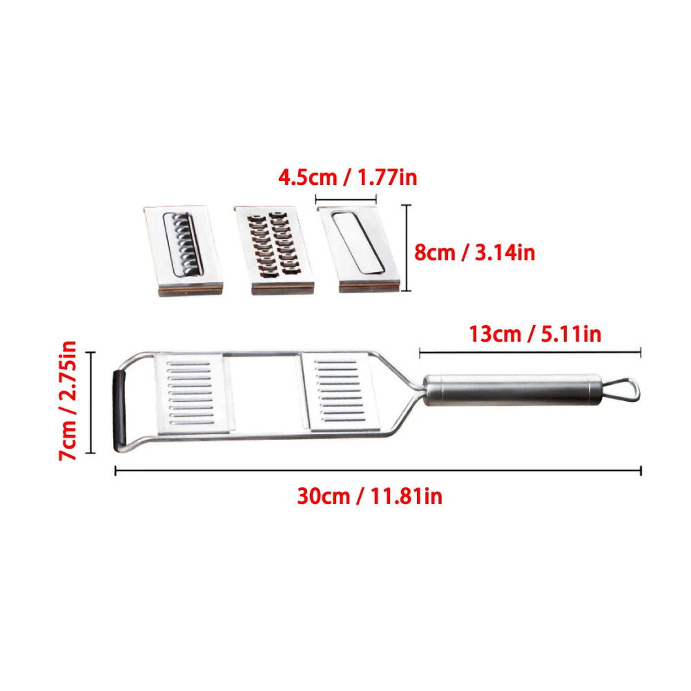 Stainless Steel 3 in 1 Multi-function Manual Vegetable Cutter Potato Shredder Wave Knife Potato Gridder Slicer Fruit Grater
Stainless Steel 3 in 1 Multi-function Manual Vegetable Cutter Potato Shredder Wave Knife Potato Gridder Slicer Fruit Grater