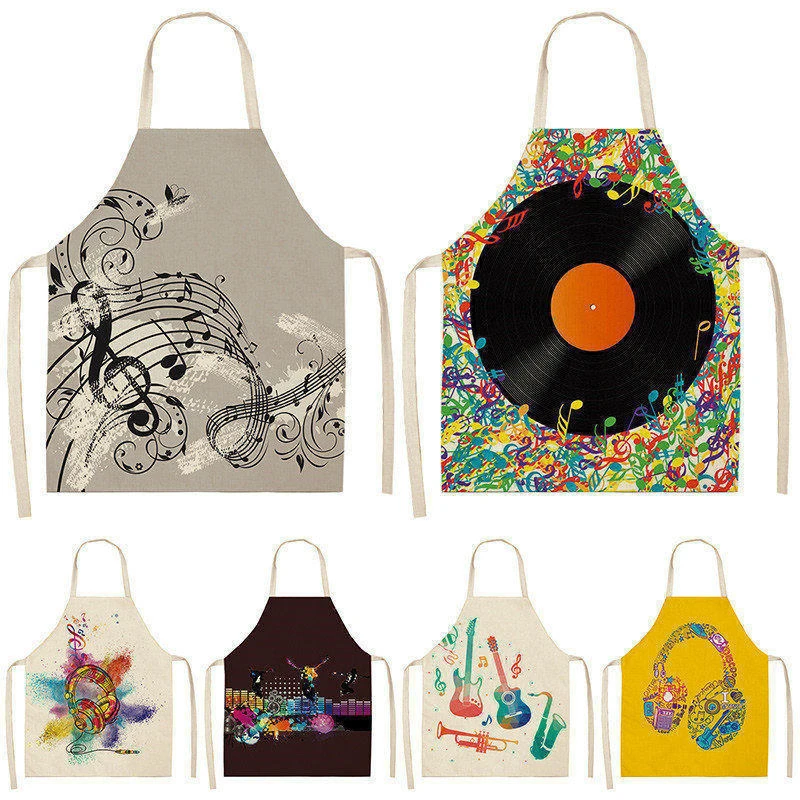 Musical Instrument Kitchen Aprons For Women Cotton Linen Bibs Household Cleaning Pinafore Home Cooking Apron 53*65cm WQL0141
Musical Instrument Kitchen Aprons For Women Cotton Linen Bibs Household Cleaning Pinafore Home Cooking Apron 53*65cm WQL0141