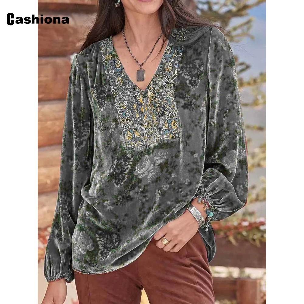 Cashiona Plus size 5xl Ladies Vintage Flower Print T-shirt Long Sleeve Women's Top Pullovers 2022 Spring New Casual Tees Shirt
Cashiona Plus size 5xl Ladies Vintage Flower Print T-shirt Long Sleeve Women's Top Pullovers 2022 Spring New Casual Tees Shirt