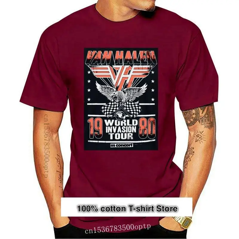Camiseta oficial de Van Halen para hombre, camiseta negra, Tour de la invasión mundial, nueva
Camiseta oficial de Van Halen para hombre, camiseta negra, Tour de la invasión mundial, nueva
