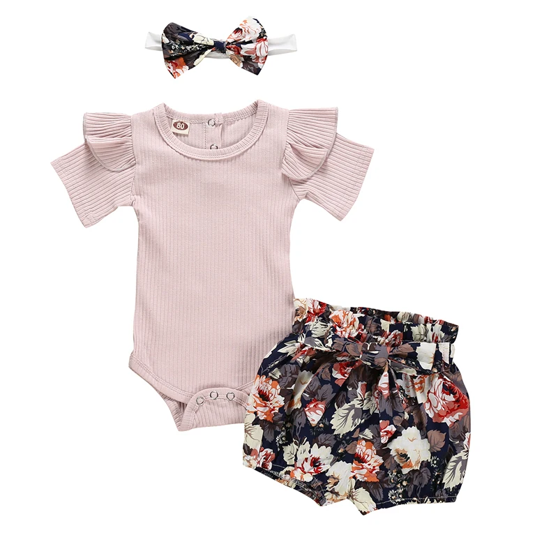 New Born Baby Girl Toddler Clothes Summer Set Short sleeve T-shirt+Print Short Pants+Headband Infant Clothing Kids Outfits Suit
New Born Baby Girl Toddler Clothes Summer Set Short sleeve T-shirt+Print Short Pants+Headband Infant Clothing Kids Outfits Suit
