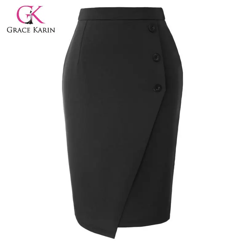 Grace Karin High Waist Button Decorated Pencil Skirt Women Back Split Bodycon Office Lady Skirts Formal Business Work Midi Skirt
Grace Karin High Waist Button Decorated Pencil Skirt Women Back Split Bodycon Office Lady Skirts Formal Business Work Midi Skirt