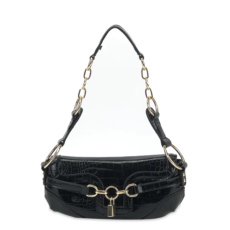 Designer Alligator Lock Armpit Bags for Women 2021 Brands Fashion Chains Shoulder Bag Crocodile Pattern Women's Handbag Clutch 
Designer Alligator Lock Armpit Bags for Women 2021 Brands Fashion Chains Shoulder Bag Crocodile Pattern Women's Handbag Clutch