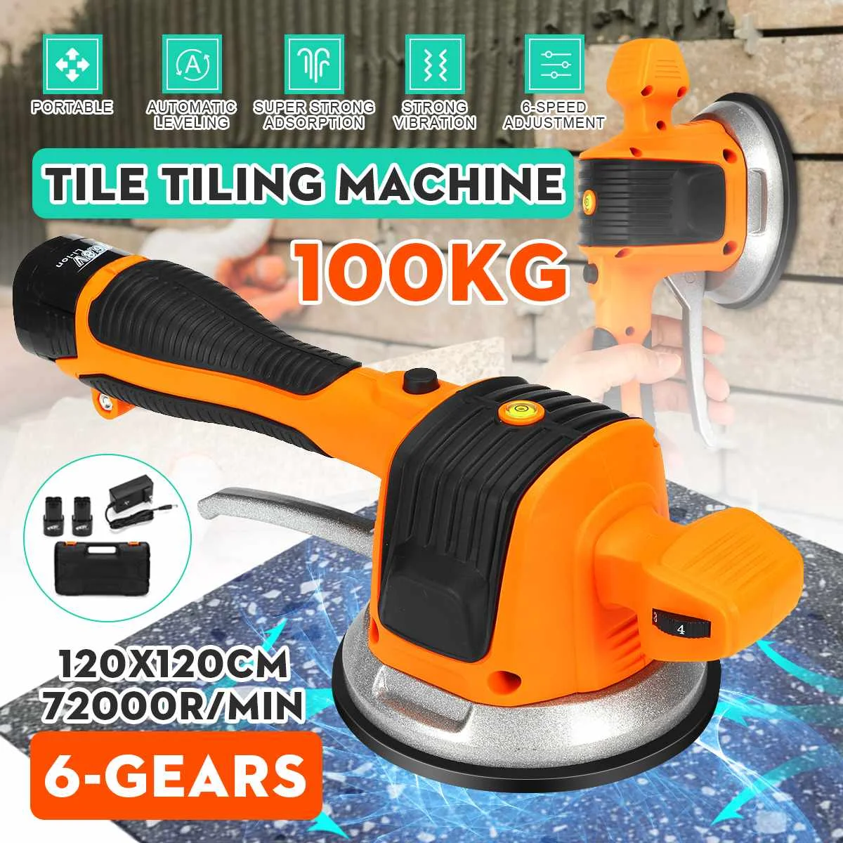 100KG Tile Installation Portable Smart Tile Tiler Floor Vitero Wall Tile Vibration Machine Brick Wall Tile Tool with 2x battery
100KG Tile Installation Portable Smart Tile Tiler Floor Vitero Wall Tile Vibration Machine Brick Wall Tile Tool with 2x battery