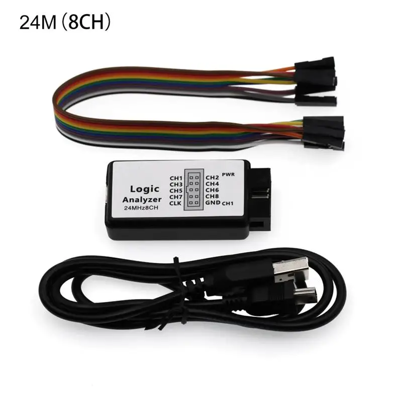 

USB Logic Analyzer 24M 8CH Channels With Buffer Support 1.1.16 and for Arduino Including E-Book Black Hantek Oscilloscope