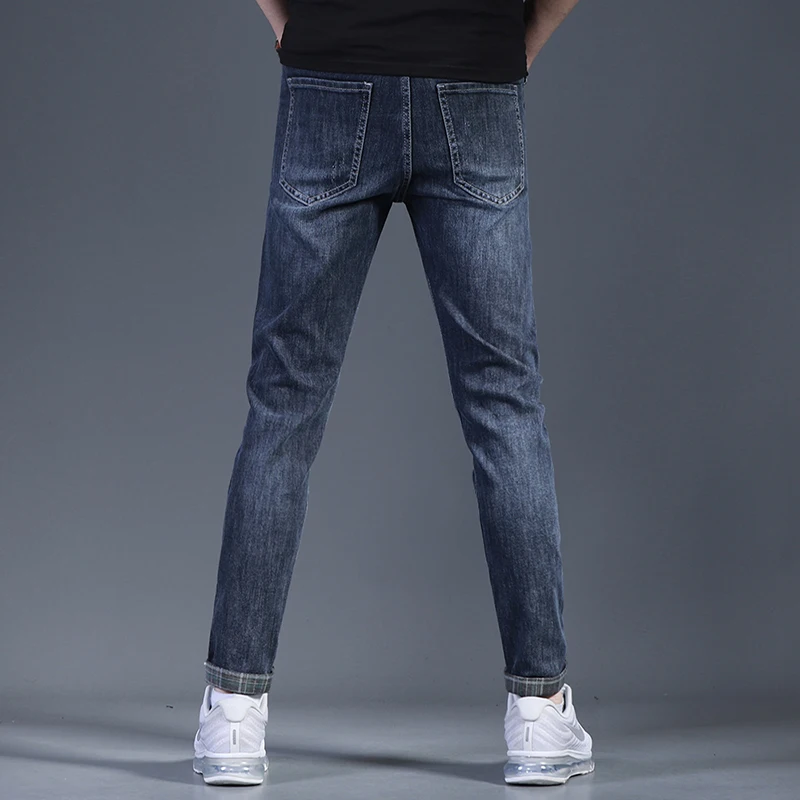 2021 Fashion Stretch Blue Jeans Men Korean Style Casual Slim Fit Pencil Pants Streetwear Denim Trousers
2021 Fashion Stretch Blue Jeans Men Korean Style Casual Slim Fit Pencil Pants Streetwear Denim Trousers