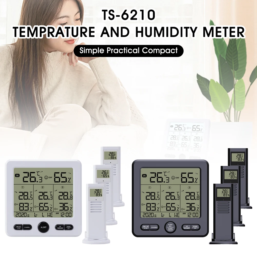 Digital Thermometer Hygrometer Temperature Sensor With 3 Wireless Sensors Kitchen Weather Station Room Hygrometer Humidity Meter
Digital Thermometer Hygrometer Temperature Sensor With 3 Wireless Sensors Kitchen Weather Station Room Hygrometer Humidity Meter