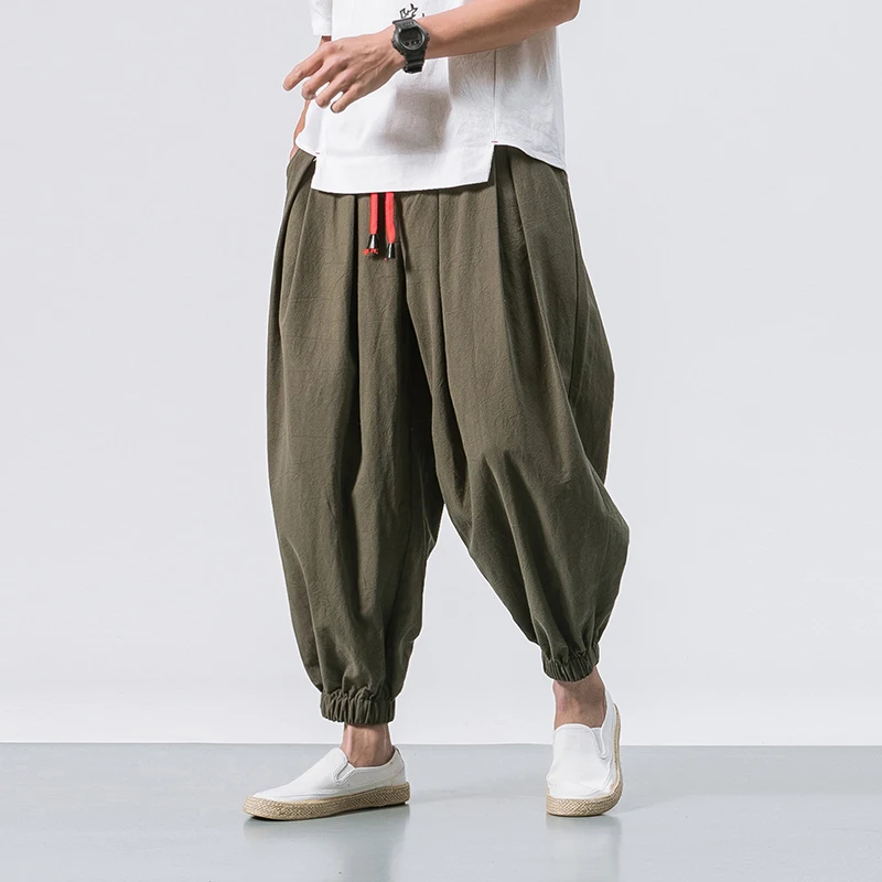 2021 Summer Style Harem Pants Men Chinese Style Casual Loose Cotton Linen Sweatpants Jogger Pants Streetwear Trousers ABZ397
2021 Summer Style Harem Pants Men Chinese Style Casual Loose Cotton Linen Sweatpants Jogger Pants Streetwear Trousers ABZ397