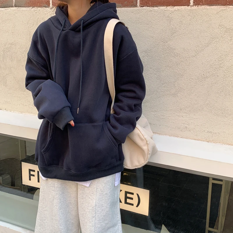 Hoodies Women Winter Wam Womens Fleece Tops Casual Pullovers Cotton Thicken Lady Basic Top Oversized Fleece Thick Sweatshirt 
Hoodies Women Winter Wam Womens Fleece Tops Casual Pullovers Cotton Thicken Lady Basic Top Oversized Fleece Thick Sweatshirt