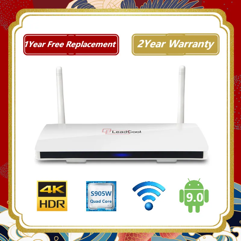 Leadcool Android 9.0 Smart Tv Box 4K Amlogic 2.4Ghz WiFi Android TV Box 2021 1GB 8GB 2GB 16GB HD Leadcool Set top Box Only
Leadcool Android 9.0 Smart Tv Box 4K Amlogic 2.4Ghz WiFi Android TV Box 2021 1GB 8GB 2GB 16GB HD Leadcool Set top Box Only