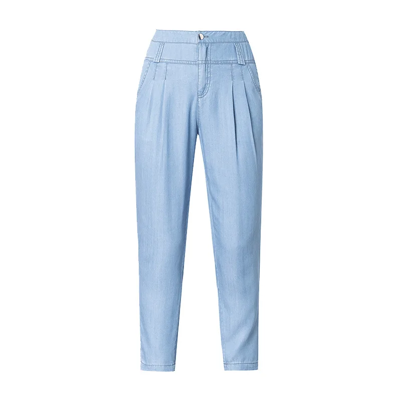 Women Summer High Waist Thin Breathable Loose Casual Denim Harem Pants Female Ankle Length Streetwear Jeans Trousers
Women Summer High Waist Thin Breathable Loose Casual Denim Harem Pants Female Ankle Length Streetwear Jeans Trousers