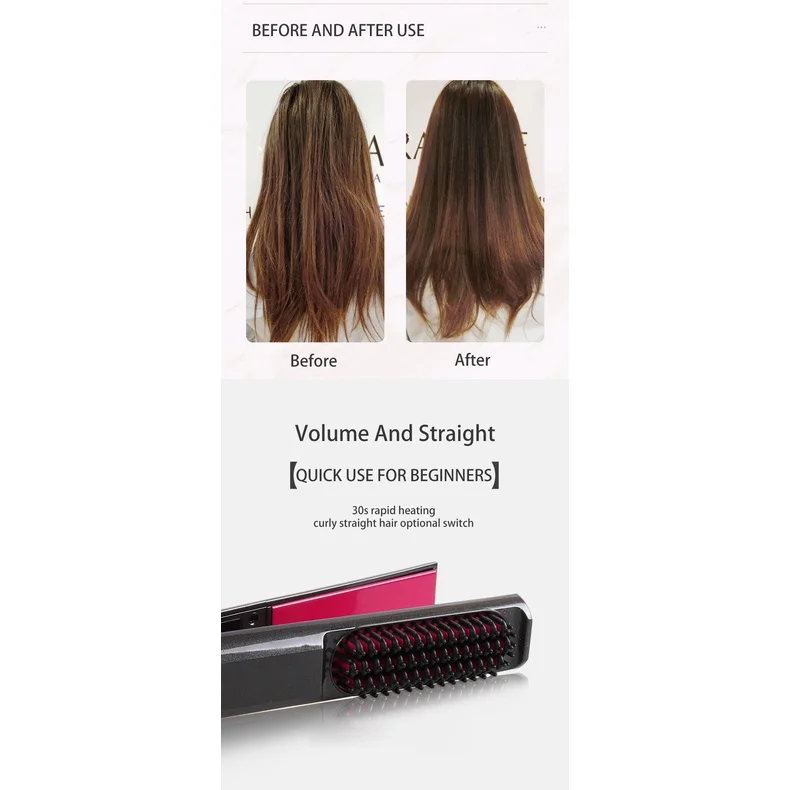 Curling Rod, Straight Hair Splint, Curly Hair Straightening, Dual-purpose Multifunctional Hairdressing Straightening Comb
Curling Rod, Straight Hair Splint, Curly Hair Straightening, Dual-purpose Multifunctional Hairdressing Straightening Comb