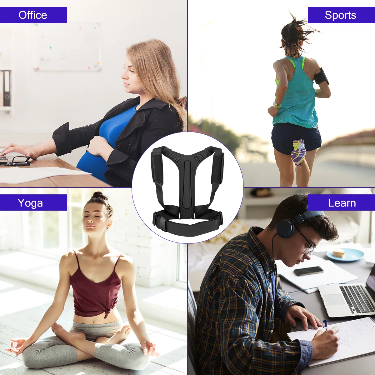 Healifty 2 in 1 Posture Corrector 3D Ergonomic Posture Brace Adjustable Back Shoulder and Leg Brace with Aluminum Sheet Pain Rel
Healifty 2 in 1 Posture Corrector 3D Ergonomic Posture Brace Adjustable Back Shoulder and Leg Brace with Aluminum Sheet Pain Rel