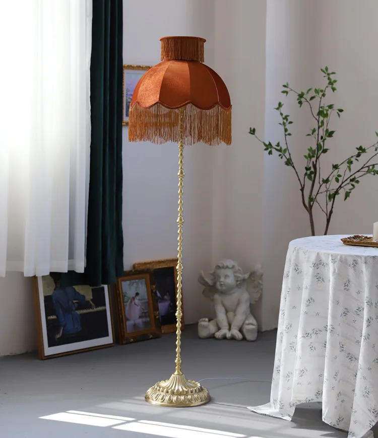 

Ретро напольные лампы во французском стиле гостиная, спальня исследование Декоративный Напольный Светильник