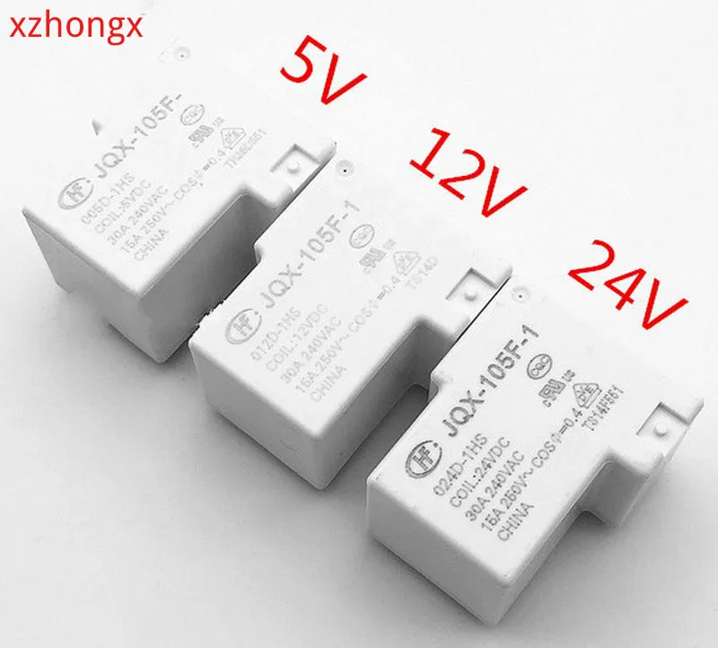 Реле JQX-105F-1-5V-1HS 005D 012D 024D-1HS 4 pines de 30A | Электронные компоненты и принадлежности