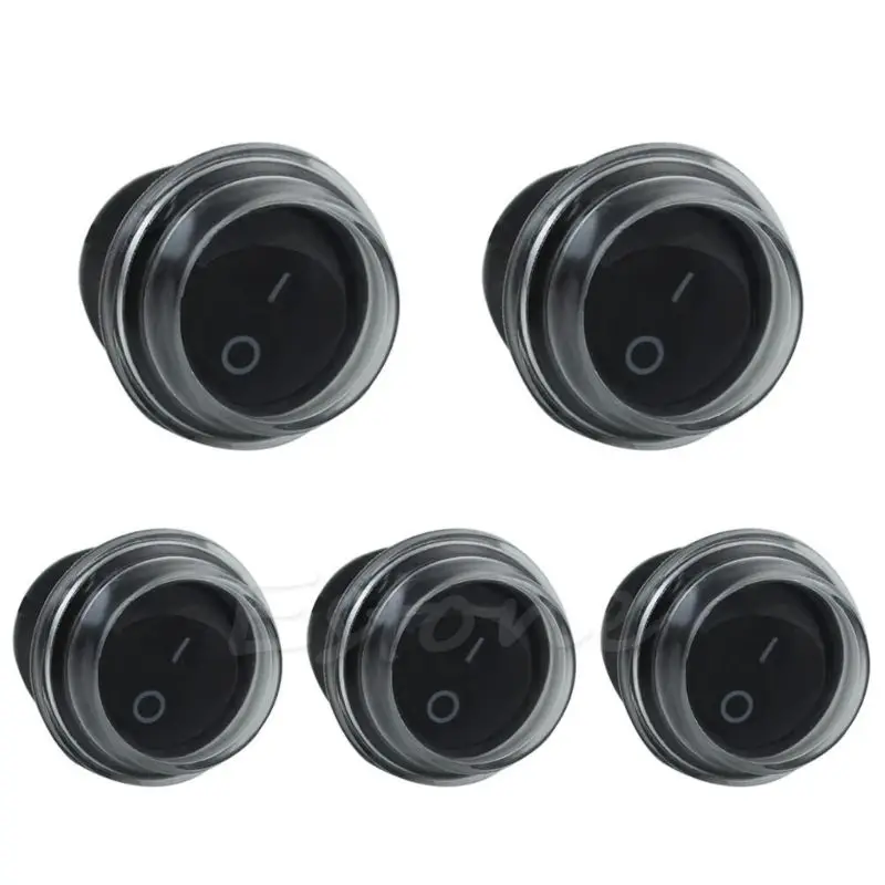C5AD 5pcs Round 2 Pin SPST ON-OFF Rocker Boat Switch 12V Snap +Waterproof Coat Hot
C5AD 5pcs Round 2 Pin SPST ON-OFF Rocker Boat Switch 12V Snap +Waterproof Coat Hot