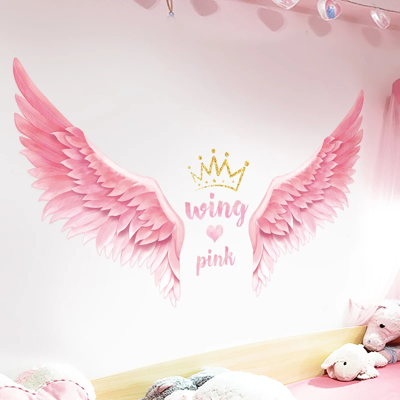 New Large Pink wing Feather Wall Stickers Art Design Decal for Girls bedroom Living Room Kid Room Gift Home Decoration
New Large Pink wing Feather Wall Stickers Art Design Decal for Girls bedroom Living Room Kid Room Gift Home Decoration