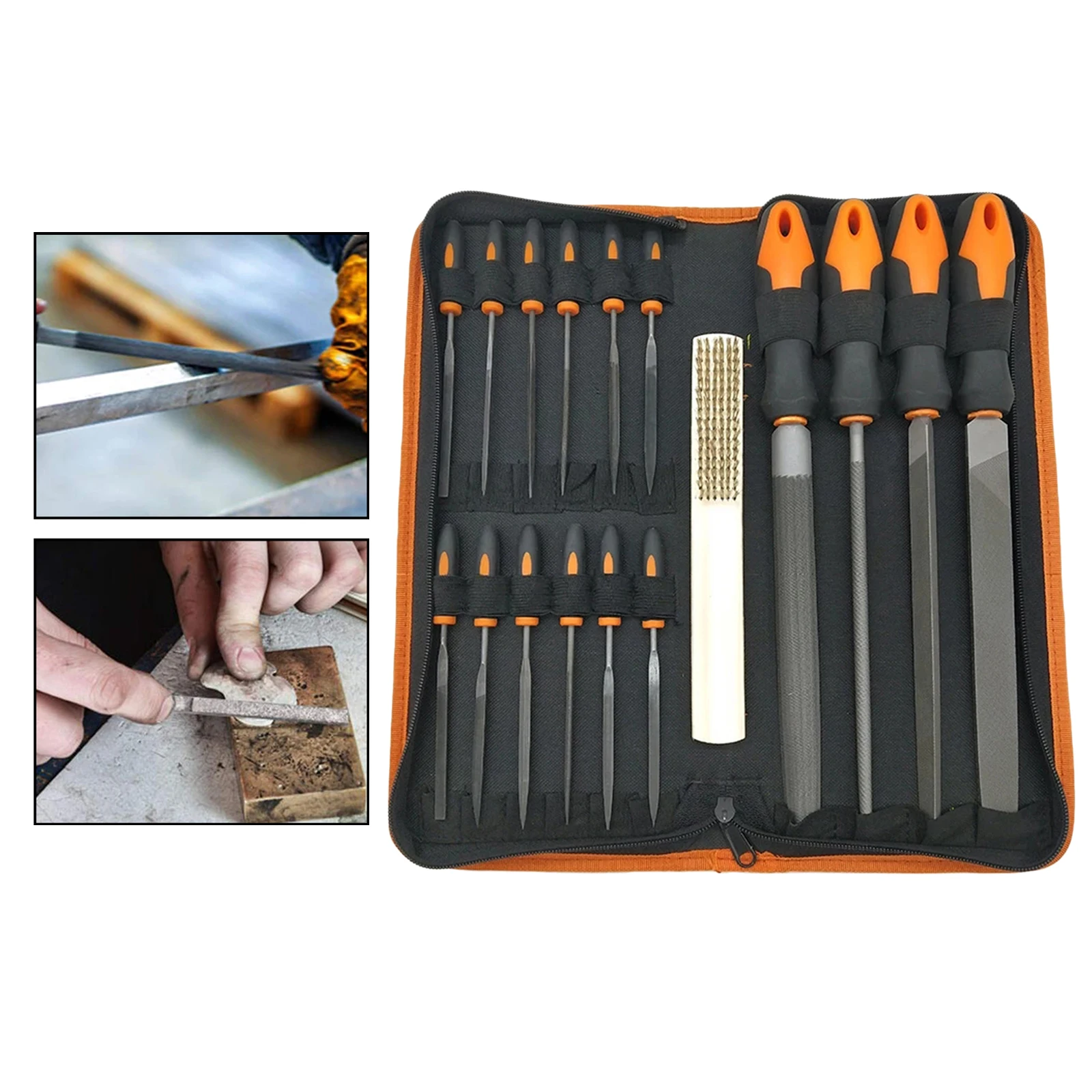 19Pcs Forged Alloy Steel File Set with Carry Case, Precision Flat/Triple-cornered/Half-Round/Round Large File Needle Files
19Pcs Forged Alloy Steel File Set with Carry Case, Precision Flat/Triple-cornered/Half-Round/Round Large File Needle Files