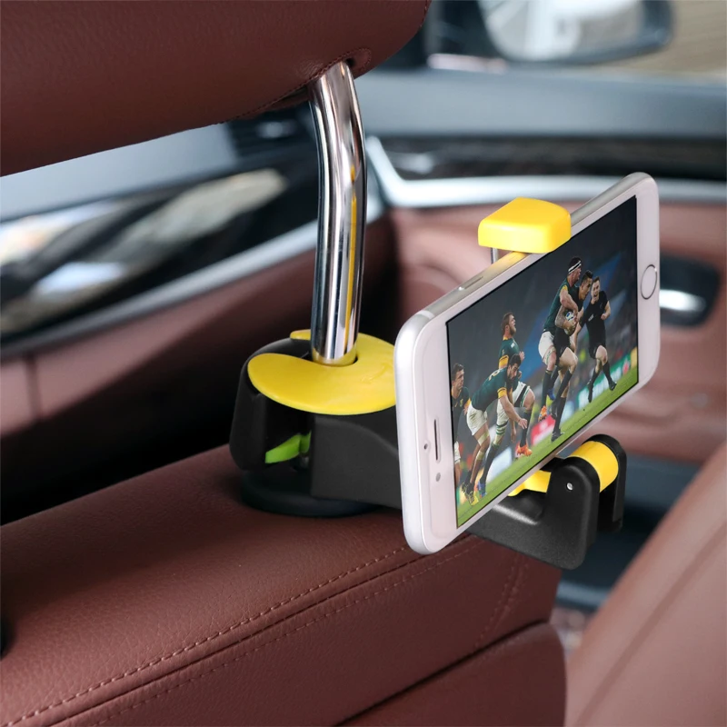 2 in 1 Car Headrest Hook with Phone Holder Seat Back Hanger for Bag Handbag Purse Grocery Cloth Foldble Clips Organizer
2 in 1 Car Headrest Hook with Phone Holder Seat Back Hanger for Bag Handbag Purse Grocery Cloth Foldble Clips Organizer